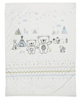 Alvi Microfaser Baby Decke Tipi Bear 75x100