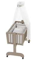 Alvi Pendelwiege Sina taupe Komplettset Stern und Sternchen