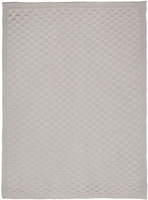 Alvi Strickdecke kleines Karo grau 75x100