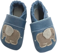 Anna und Paul Leder-Krabbelschuh Elefant jeans Gr. M-20/21