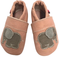 Anna und Paul Leder-Krabbelschuh Elefant puderrosa Gr. S-18/19