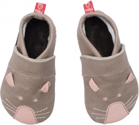 Anna und Paul Leder-Krabbelschuh Maus stein mit Ledersohle Größe M-20/21 (Anna und Paul GmbH)