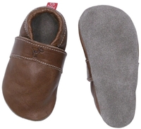 Anna und Paul Leder-Krabbelschuh Uni taupe Größe M-20/21