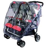 Baby Plus Regenverdeck Zwillingsbuggy marine