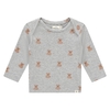 Babyface Baby T-Shirt Long Sleeve - Light Grey Melange and Bear - Gr.44