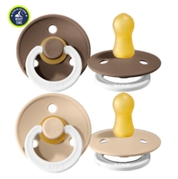 BIBS NIGHT Schnuller aus Naturgummi Dark Oak/Vanilla 0-6 Monate