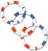 Bieco Ringrassel 11cm blau rot gestreift