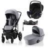 Britax Römer SMILE III Frost Grey/Black handle COMFORT PLUS BUNDLE (inkl. Sportwagen,  Kinderwagenaufsatz,  BABY-SAFE i-SIZE Cosmos Black,  Flex Bas
