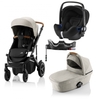 Britax Römer SMILE III Beige COMFORT PLUS BUNDLE (inkl. Sportwagen,  Kinderwagenaufsatz,  BABY-SAFE i-SIZE Cosmos Black,  Flex Base)