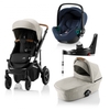 Britax Römer SMILE III Beige COMFORT PLUS iSENSE BUNDLE (inkl. Sportwagen,  Kinderwagenaufsatz,  BABY-SAFE iSENSE Indigo Blue Smile,  Base)