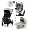 Britax Römer SMILE III Beige COMFORT PLUS iSENSE STAY COOL BUNDLE (inkl. Sportwagen,  Kinderwagenaufsatz,  BABY-SAFE iSENSE Frost Grey,  Base)