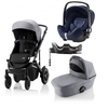 Britax Römer SMILE III Frost Grey/Black COMFORT PLUS BUNDLE (inkl. Sportwagen,  Kinderwagenaufsatz,  BABY-SAFE i-SIZE Moonlight Blue,  Flex Base)