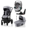 Britax Römer SMILE III Frost Grey/black COMFORT PLUS iSENSE BUNDLE (inkl. Sportwagen,  Kinderwagenaufsatz,  BABY-SAFE iSENSE Nordic Grey Smile,  Base)