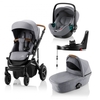 Britax Römer SMILE III Frost Grey/brown COMFORT PLUS iSENSE BUNDLE (inkl. Sportwagen,  Kinderwagenaufsatz,  BABY-SAFE iSENSE Frost Grey Smile,  Base)
