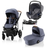 Britax Römer SMILE III Indigo Blue COMFORT PLUS BUNDLE (inkl. Sportwagen,  Kinderwagenaufsatz,  BABY-SAFE i-SIZE Storm Grey,  Flex Base)