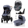 Britax Römer SMILE III Indigo Blue COMFORT PLUS iSENSE BUNDLE (inkl. Sportwagen,  Kinderwagenaufsatz,  BABY-SAFE iSENSE Frost Grey Smile,  Base)