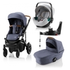 Britax Römer SMILE III Indigo Blue COMFORT PLUS iSENSE BUNDLE (inkl. Sportwagen,  Kinderwagenaufsatz,  BABY-SAFE iSENSE Nordic Grey Smile,  Base)