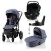 Britax Römer SMILE III Indigo Blue COMFORT PLUS iSENSE BUNDLE (inkl. Sportwagen,  Kinderwagenaufsatz,  BABY-SAFE iSENSE Space Black Smile,  Base)