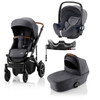 Britax Römer SMILE III Midnight Grey/Brown handle COMFORT PLUS BUNDLE (inkl. Sportwagen,  Kinderwagenaufsatz,  BABY-SAFE i-SIZE Storm Grey,  Flex Base)