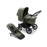 Bugaboo Donkey 5 Mono Complete Black/Forest Green Kinderwagen-Set mit Liegewanne und Sitz