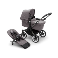Bugaboo Donkey 5 Mono Complete Graphite/Grey Melange Kinderwagen-Set mit Liegewanne und Sitz