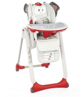 Chicco Hochstuhl Polly 2 Start - 4 Rollen Baby Elephant