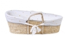 Childhome Moseskorb soft cornhusk natural inkl. Matratze und Bezug Jersey Gold Dots