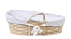 Childhome Moseskorb soft cornhusk natural inkl. Matratze und Bezug Jersey Gold Dots