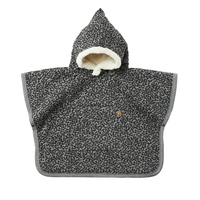 Cloby Teddy Poncho Leopard (Black)