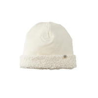 Cloby Wendbare Teddy Mütze 6-12 Monate off-white