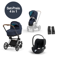Cybex e-Priam 4 Setangebot - Dark Navy / Chrome Brown - Sepia Black