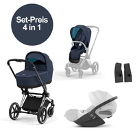 Cybex Priam 4 Set Angebot 2023 - Dark Navy / Chrome Black - Platinum White Plus