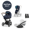 Cybex Priam 4 Set Angebot 2023 - Dark Navy / Chrome Brown - Platinum White Plus