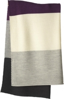 Disana Merino Strickschurwolldecke pflaume/grau 100x80cm
