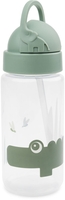 Done by Deer Flasche mit Trinkhalm Croco green