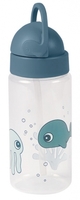 Done by Deer Flasche mit Trinkhalm Sea Friends blau