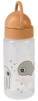 Done by Deer Flasche mit Trinkhalm Sea Friends senfgelb