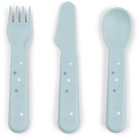 Done by Deer Foodie Besteck Set Happy Dots Blue