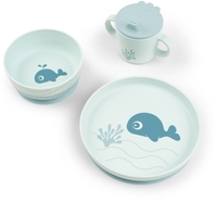 Done by Deer Foodie Dinner Set Wally Blue