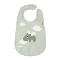 Done by Deer Lätzchen mit Klettverschluss Happy Clouds green