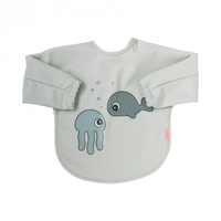 Done by Deer Lätzchen mit Ärmeln 6-18m Sea friends grey