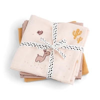 Done by Deer Spucktuch 3-Pack 70x70cm Lalee rosa