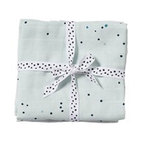 Done by Deer Wickeltuch 2-Pack,  Dreamy Dots,  blau