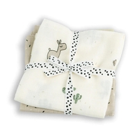 Done by Deer Wickeltuch GOTS 2-Pack Lalee sand 120x120cm