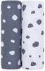 Emma & Noah Mullwindeln 2er Set,  Punkte Blau