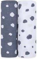Emma & Noah Mullwindeln 2er Set,  Punkte Blau