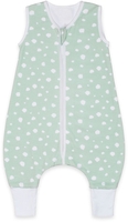 Emma & Noah Schlafsack mit Füßen 1.0 TOG,  Punkte Mint 80cm