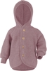 Engel Natur Kapuzenjacke mit Holzknöpfen Merino Fleece 50/56 rosenholz
