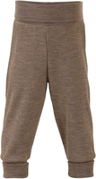 Engel Natur Merino/Seide Babyhose lang mit Nabelbund GOTS 74/80 walnuss