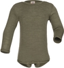 Engel Natur Merino/Seide Langarm Babybody GOTS 86/92 olive